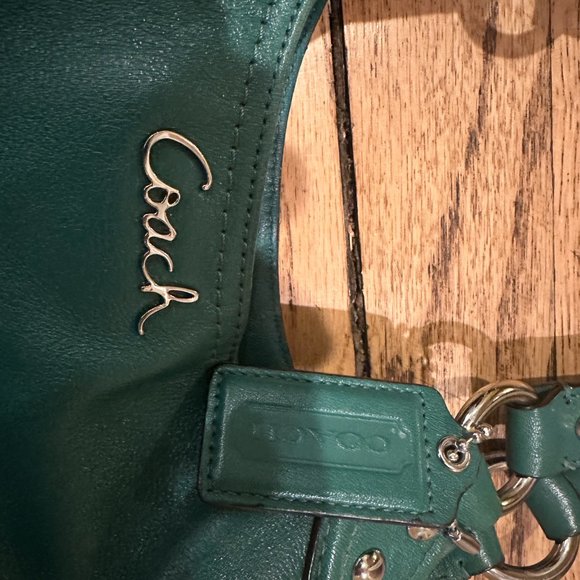 Coach Maggie Pebbled Leather Hobo Bag – Teal - Picture 2 of 5